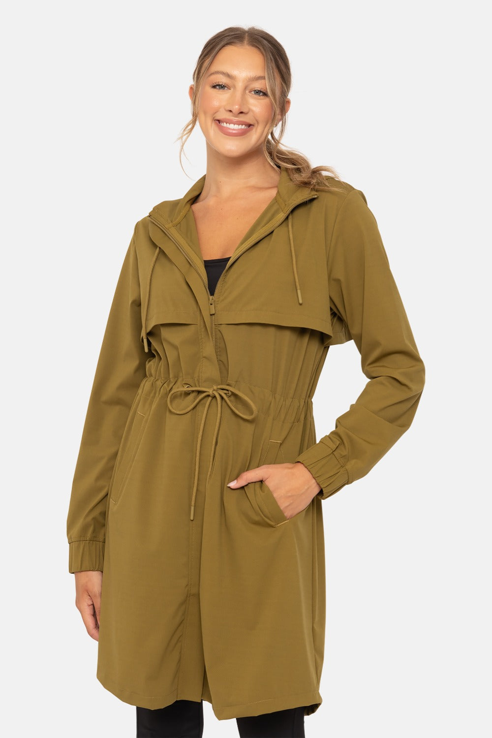 Olive Longline Jacket