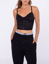 Load image into Gallery viewer, Lace Corset Top Black
