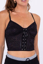 Load image into Gallery viewer, Lace Corset Top Black
