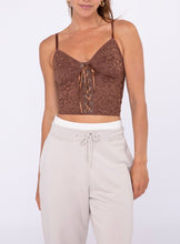 Load image into Gallery viewer, Lace Corset Top Brown
