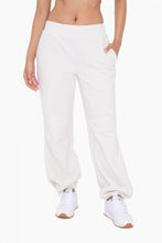 Load image into Gallery viewer, Fleece Wide Leg Pant Ivory
