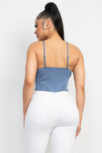 Load image into Gallery viewer, Cowl Neck Bodysuit Blue
