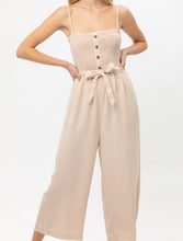 Load image into Gallery viewer, Tan Tie Waist Jumpsuit
