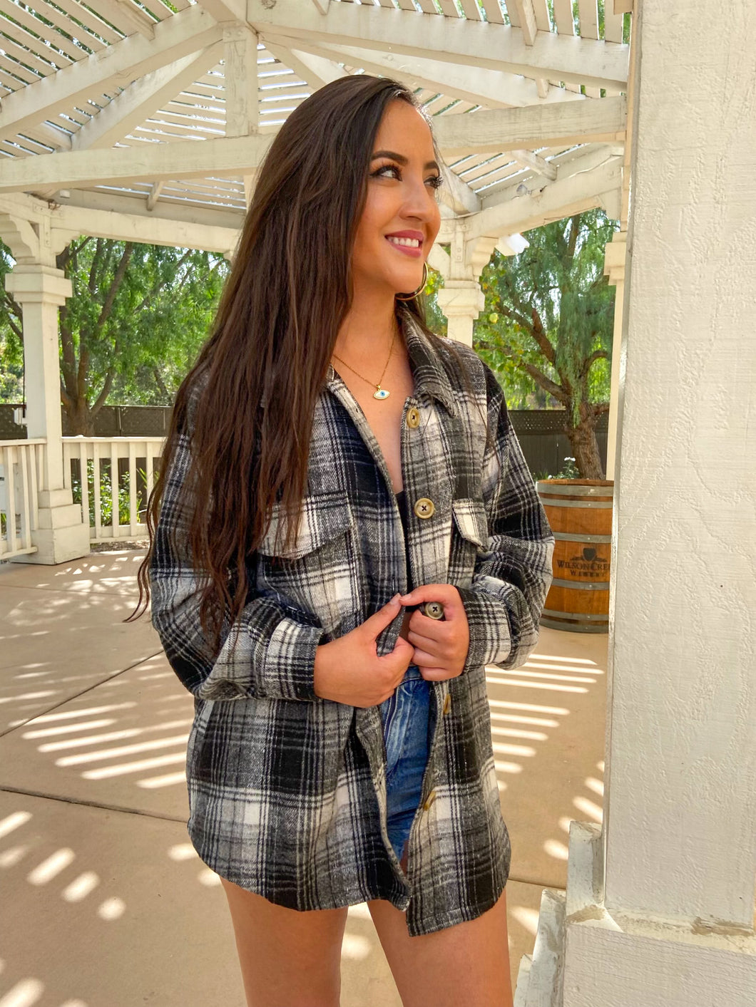 Black Plaid Shacket