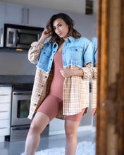 Load image into Gallery viewer, Denim Plaid Shacket
