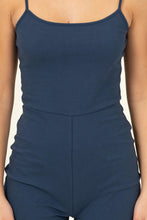 Load image into Gallery viewer, Fitted Tank Romper Navy
