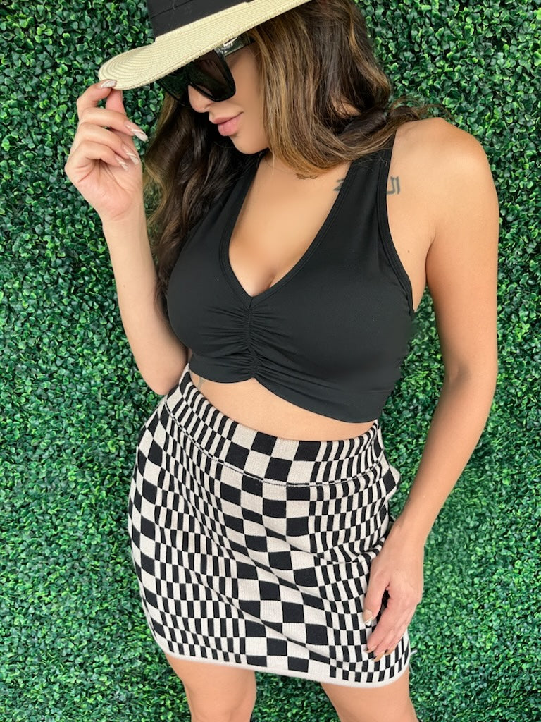 Checkered Mini Skirt