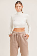 Load image into Gallery viewer, Mock Neck Crop Ivory
