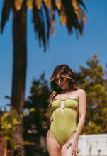 Load image into Gallery viewer, Ribbed Pistachio One Piece Swimsuit
