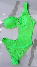 Load image into Gallery viewer, Neon Green One Piece Swimsuit
