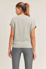 Load image into Gallery viewer, Twist Front Crewneck Tee Sage
